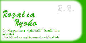 rozalia nyoko business card